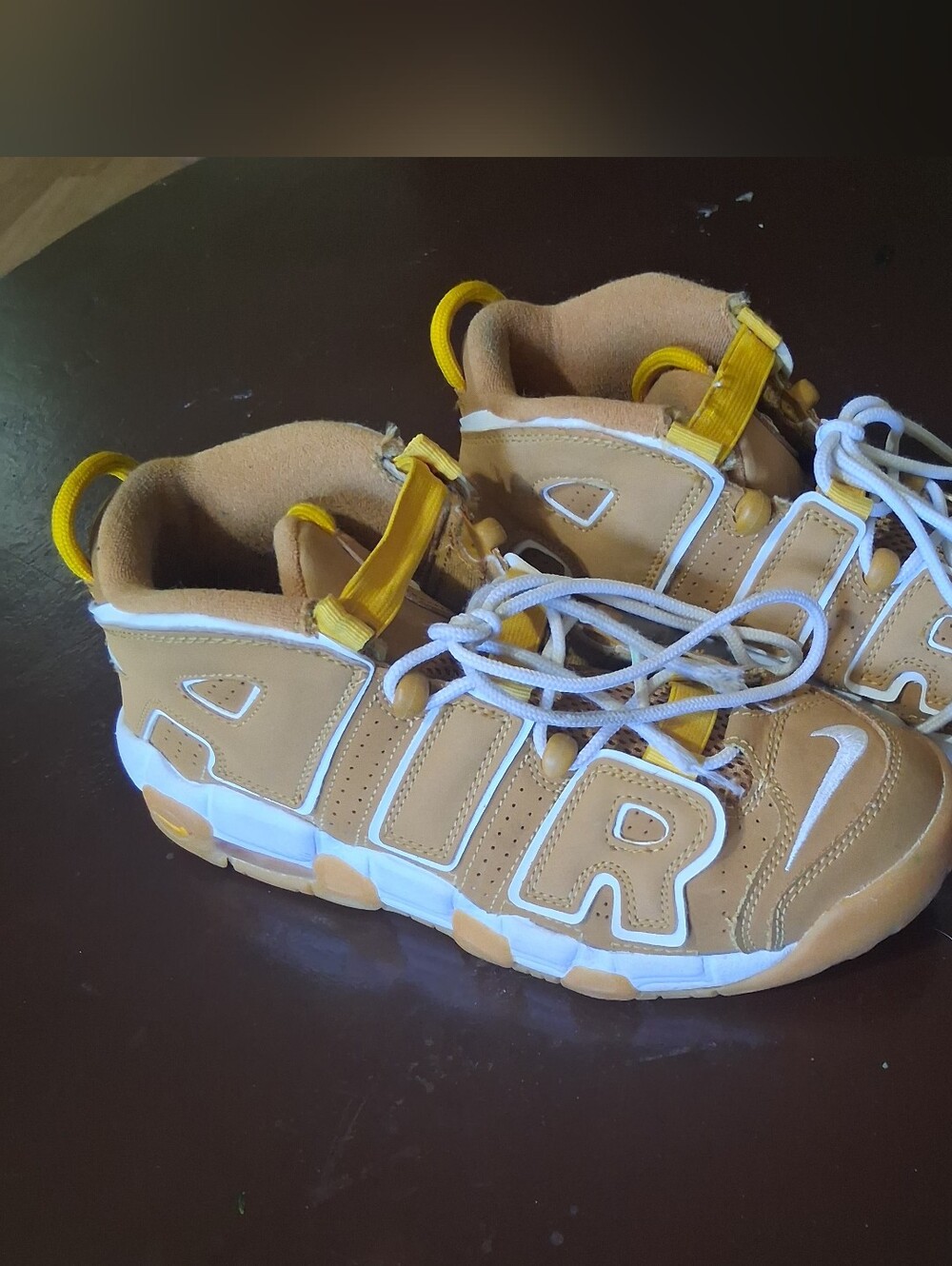 Nike Kids Tan and Yellow AIR Sneakers